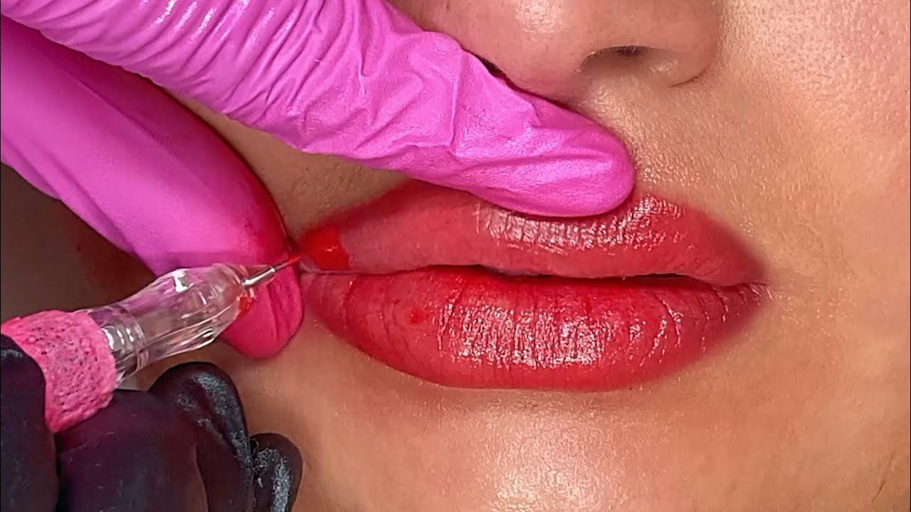 Micropigmentação Labial- RETOQUE ( passo a passo)