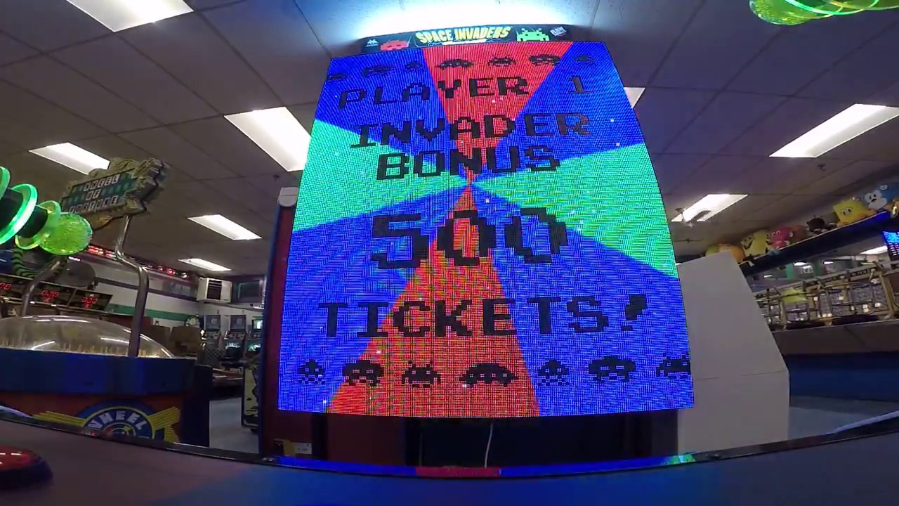 Space Invaders Frenzy Arcade Game JACKPOT WIN #12 at Salisbury Beach (From 4/14/18)