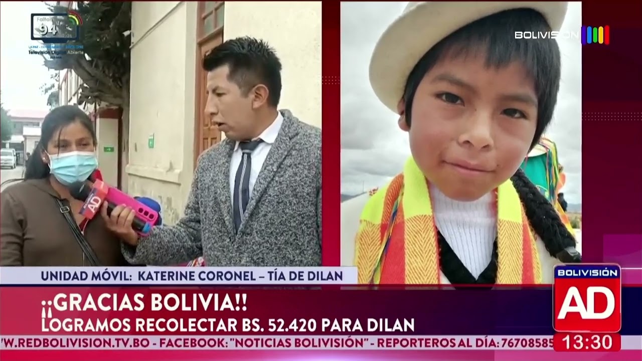 ¡Gracias Bolivia! Reunimos 52.420 Bs. para la atención de Dilán