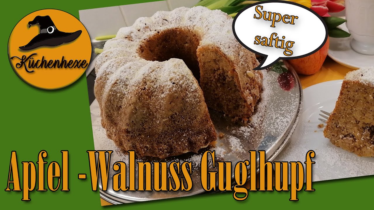 Super saftiger Apfel Walnuss Guglhupf