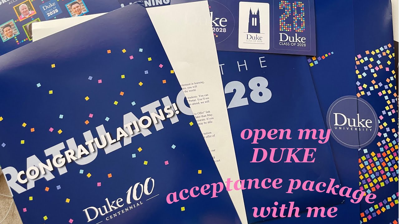 Unboxing my Duke acceptance package💙💙💙
