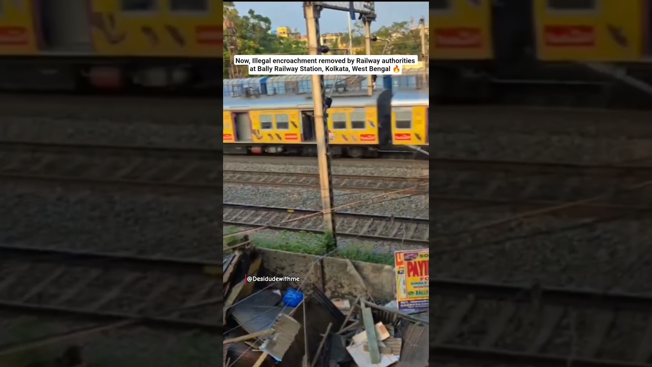 Illegal encroachment removed by Railway authorities at Bally Railway Station, Kolkata, West Bengal