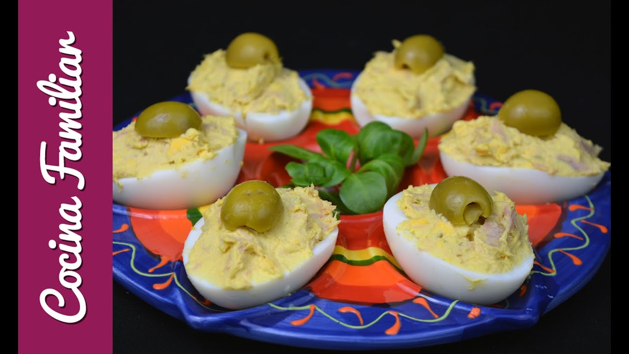 HUEVOS RELLENOS DE ATÚN MUY FÁCILES - huevos rellenos javier romero