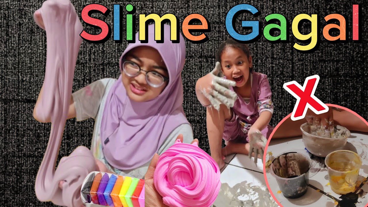 Mainan Slime Paling Acakadul! Dicampur Semua🤣  Hanum Bocil Main Slime - Hanum Diary