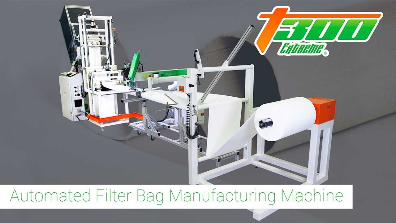 Automated Filter Bag Machine with Ultrasonic Radius Weld and Cut I Miller Weldmaster