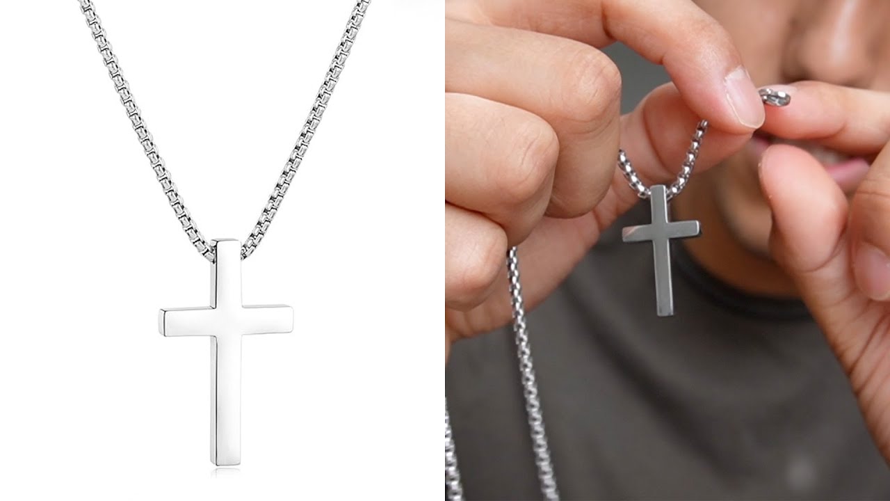 XXMAYSTER Stainless Steel Silver Cross Necklace for Men Review
