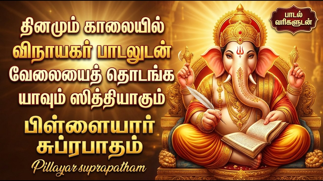 Vinayagar Suprabhatham in Tamil | Pillaiyar Bakthi Songs | Tamil Ganapathi Songs