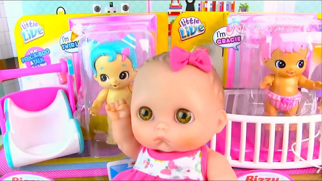 Кукла Пупсик НЯНЯ Беби Элайв  Девочки Бизи Бабс Bizzy Bubs