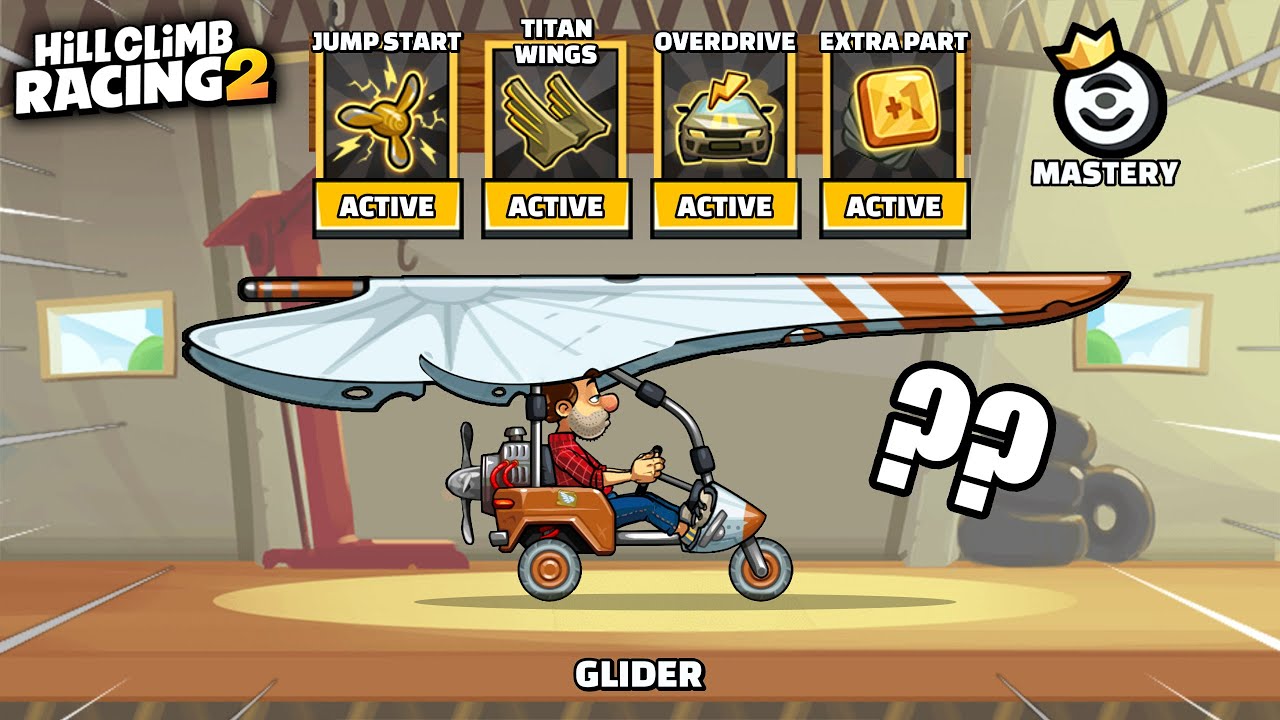 Hill Climb Racing 2 - NEW MASTERY VEHICLE GLIDER UNLOCKED WALKTHROUGH