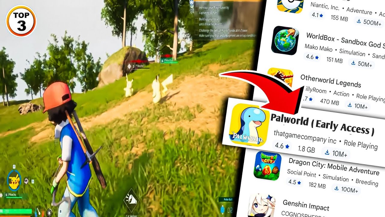 I FOUND TOP 3 HIDDEN 🎉 BEST PALWORLD ✨ LIKE GAMES YOU NEED 😍 TO PLAY NOW 🥳