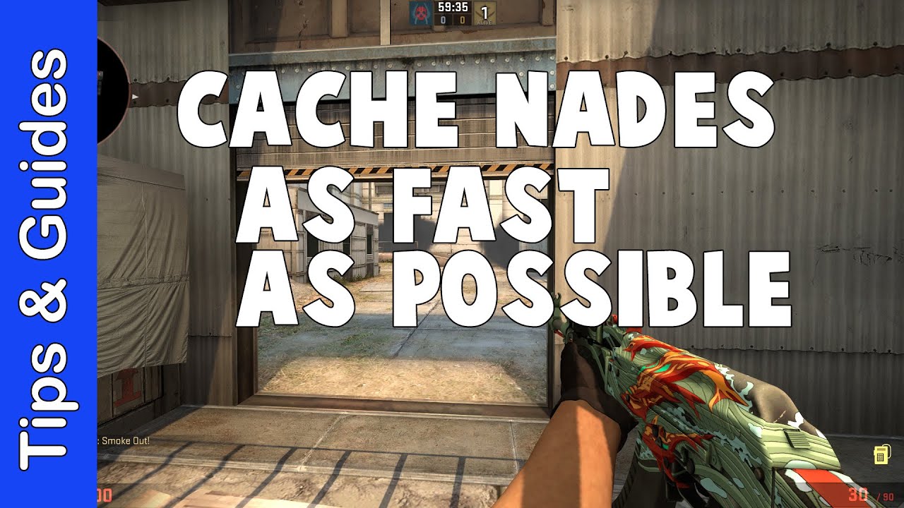 Smokes Nades & Flashes on De_Cache As Fast As Possible