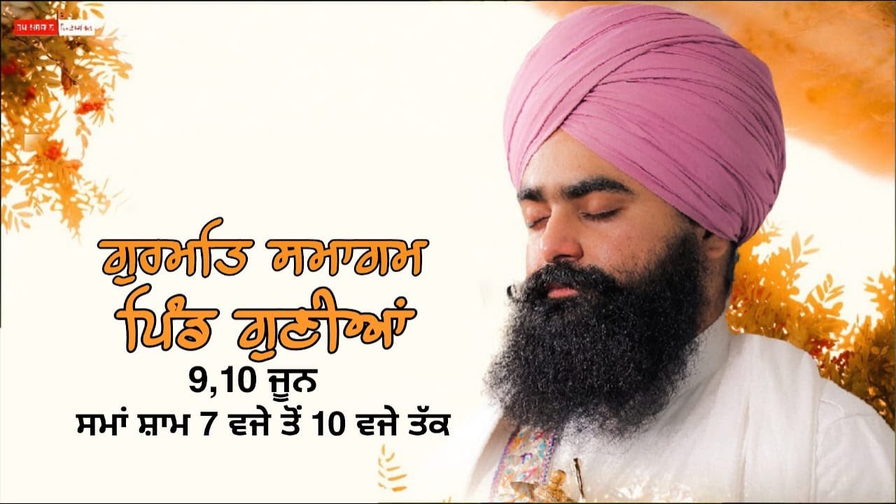 ਗੁਰਮਤਿ ਸਮਾਗਮ ਪਿੰਡ - ਗੁਣੀਆਂ 09-06-2025