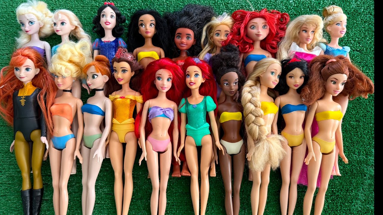 ASMR   Unboxing Mattel Disney Princess Spin & Reveal Surprise Dolls! Satisfying video   Review Toys