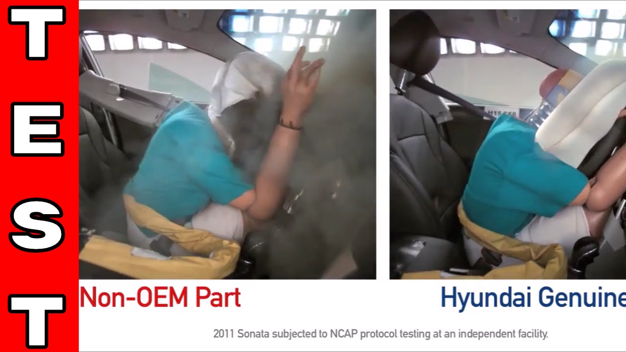 Non Oem vs Genuine Airbags - Airbag Comparison Crash Test