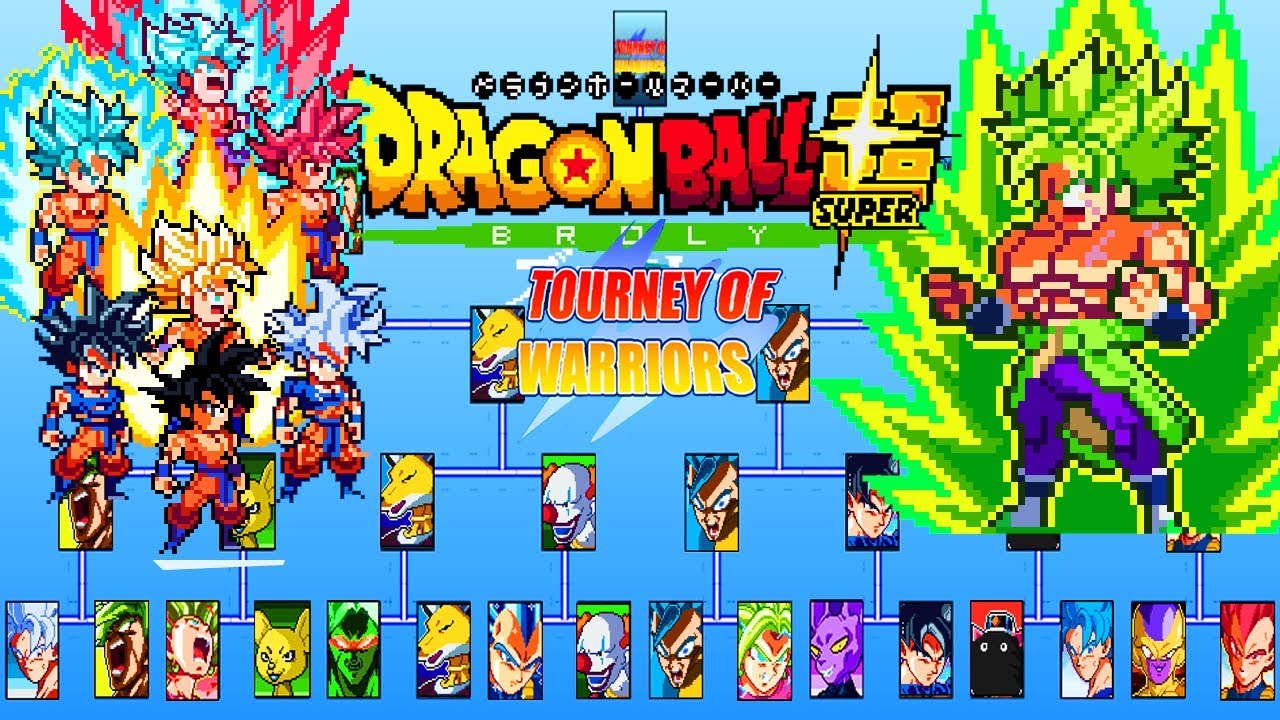 NOVO ! TOURNEY OF WARRIOS COM TODAS AS TRANSFORMAÇÕES DO GOKU NO TORNEIO DO PODER VS BROLY