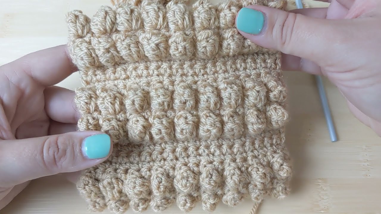 Popcorn stitch - Step by step crochet tutorial