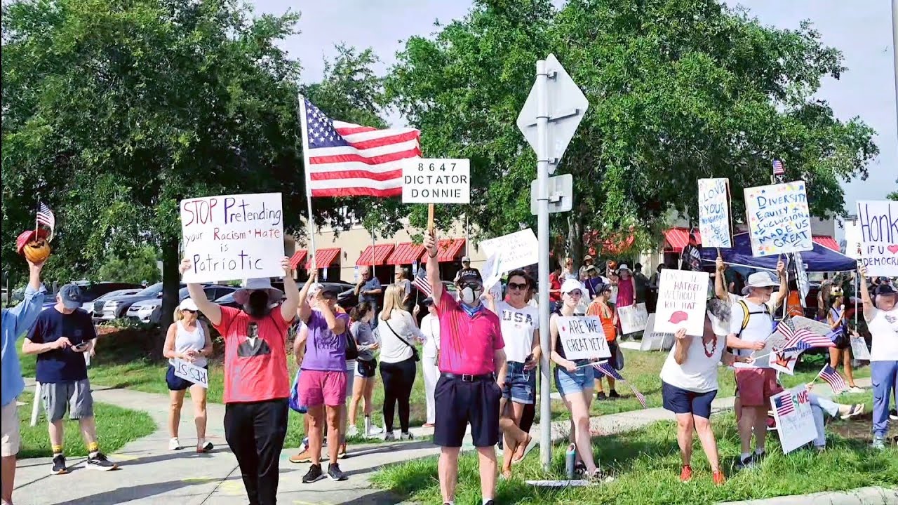 NO KINGS - peaceful protest - JAX FL - Beach and Hodges Blvd Intersection