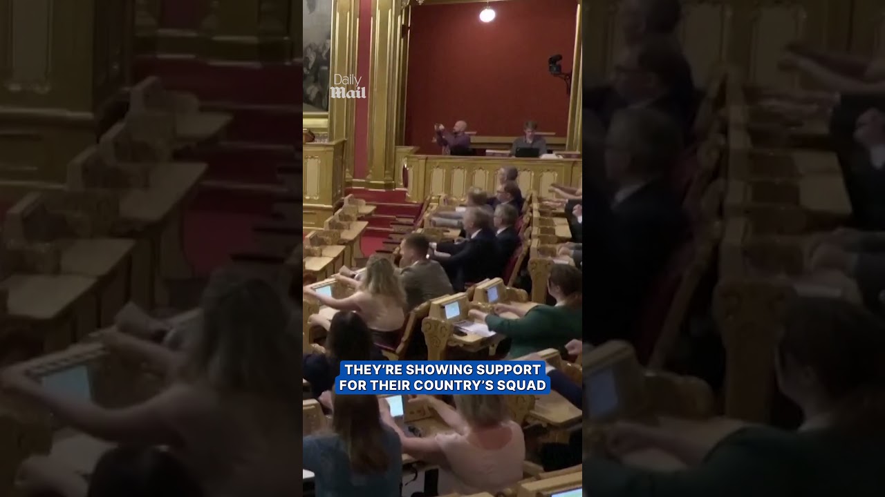 Norwegian lawmakers perform 'Viking Row' in parliament