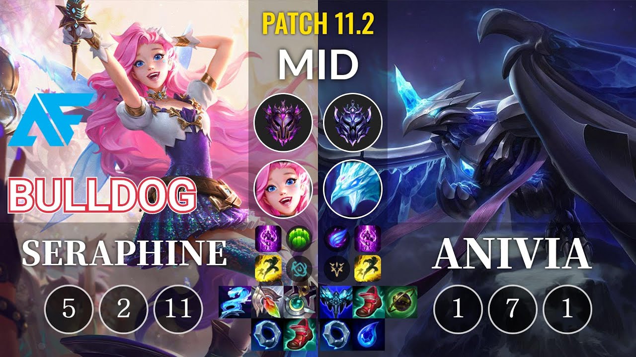 AF.A BuLLDoG Seraphine vs Anivia Mid - KR Patch 11.2