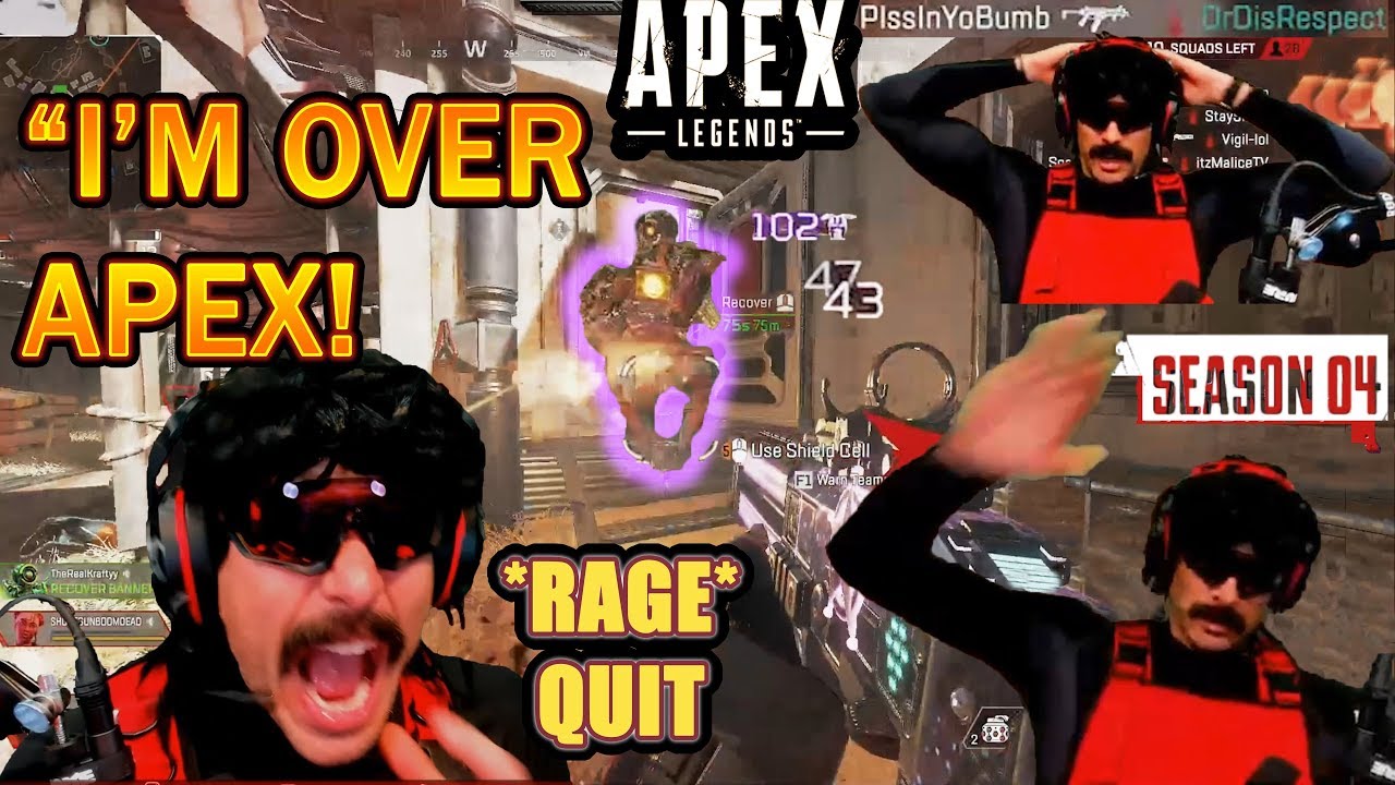 DrDisrespect RAGE QUITS Apex After He's BORED Of SHIELDS! (Season 4)