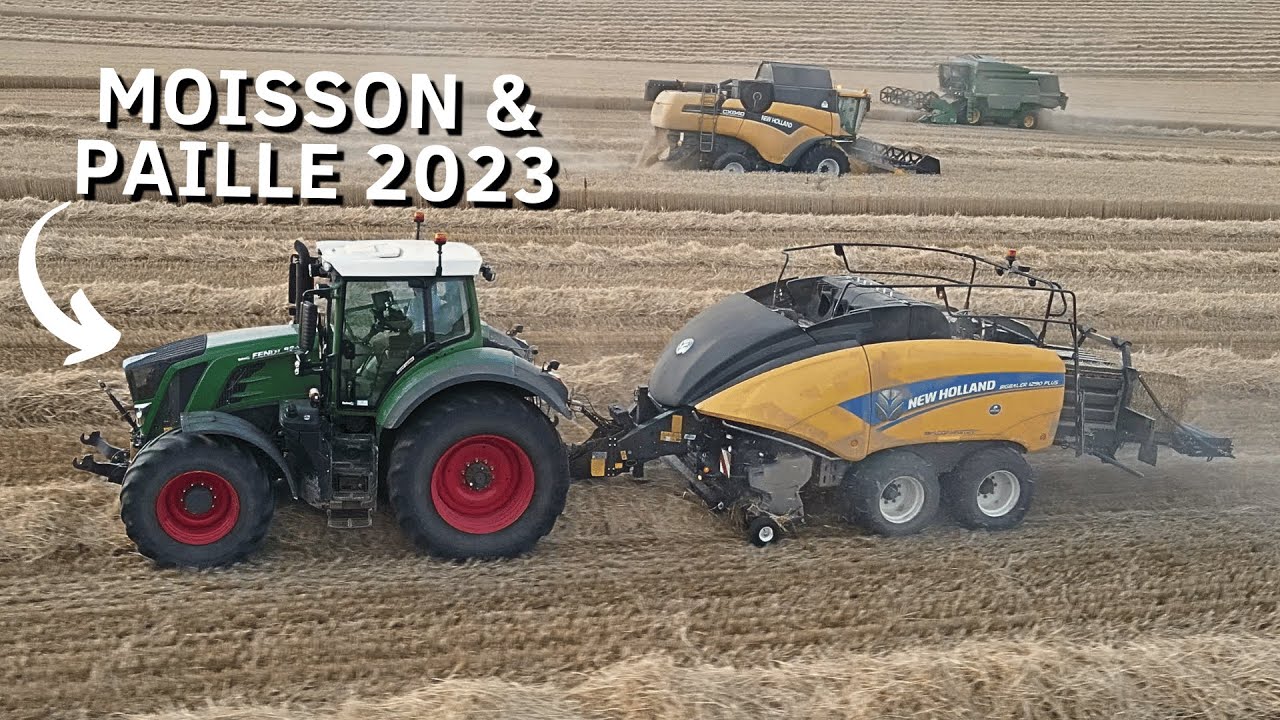 🤠 MOISSON & PRESSAGE de PAILLE 2023 🌾💨 !!