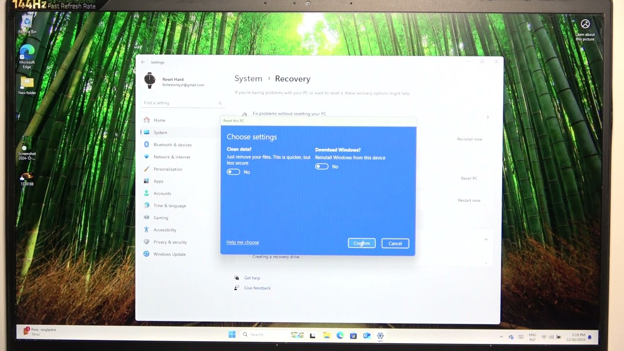 RAZER BLADE 15 - Как выполнить сброс настроек ноутбука до заводских значений