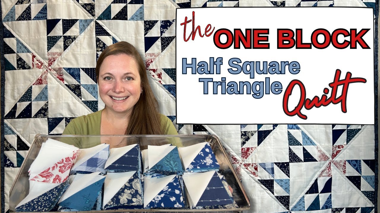 Make a ONE BLOCK Quilt Using Bonus HSTs
