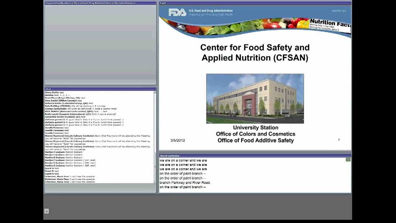 CFSAN/JIFSAN Food and Nutrition Webinar - Day 1 Opening Remarks