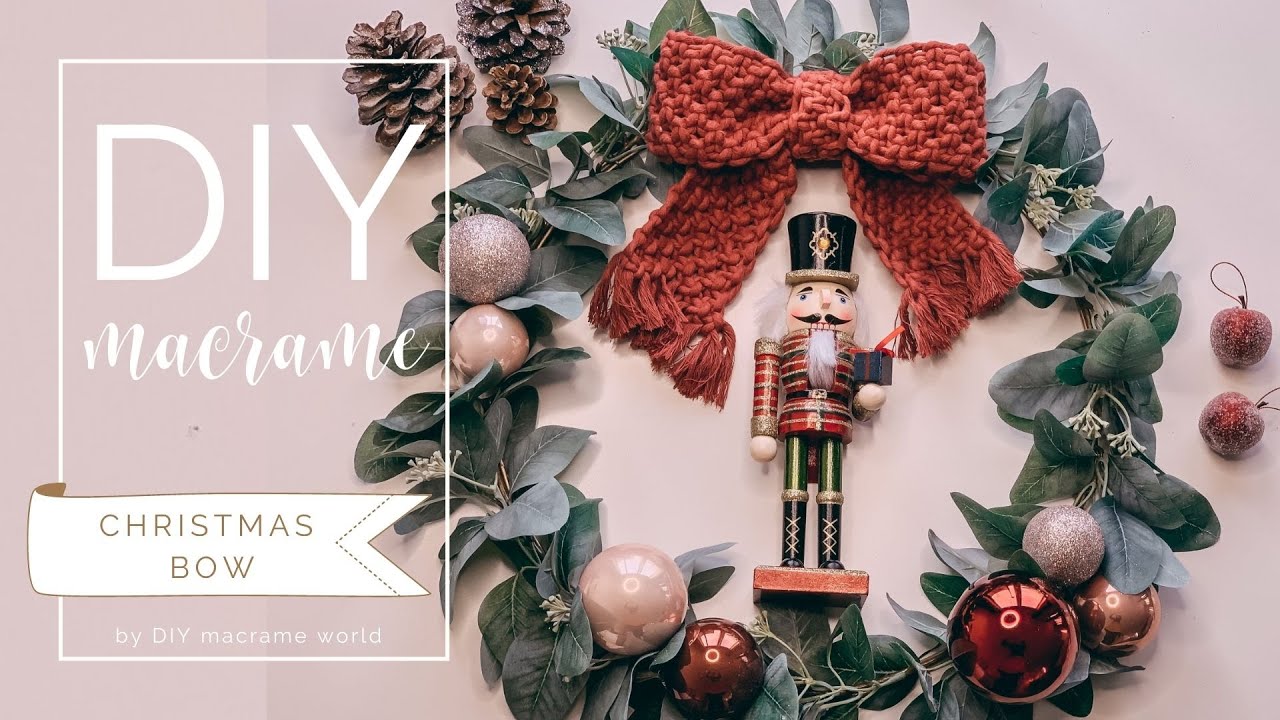 EN_DIY Christmas bow 🎀 by DIY MACRAME WORLD