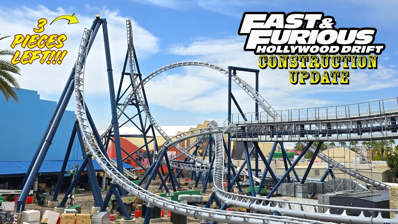 Universal Orlando Resort Fast & Furious: Hollywood Drift Roller Coaster Construction Update 7.31.26