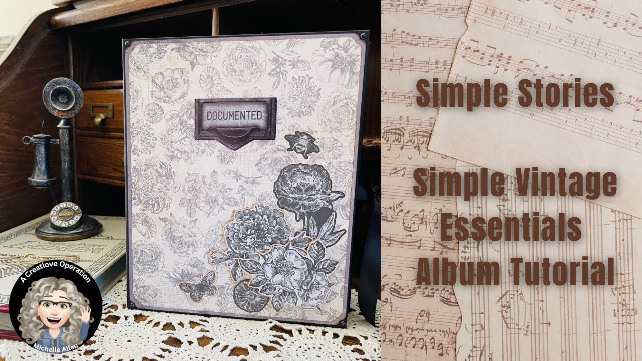 Учебное пособие по созданию альбома Simple Vintage Essentials, альбом в стиле «Сквозь годы»