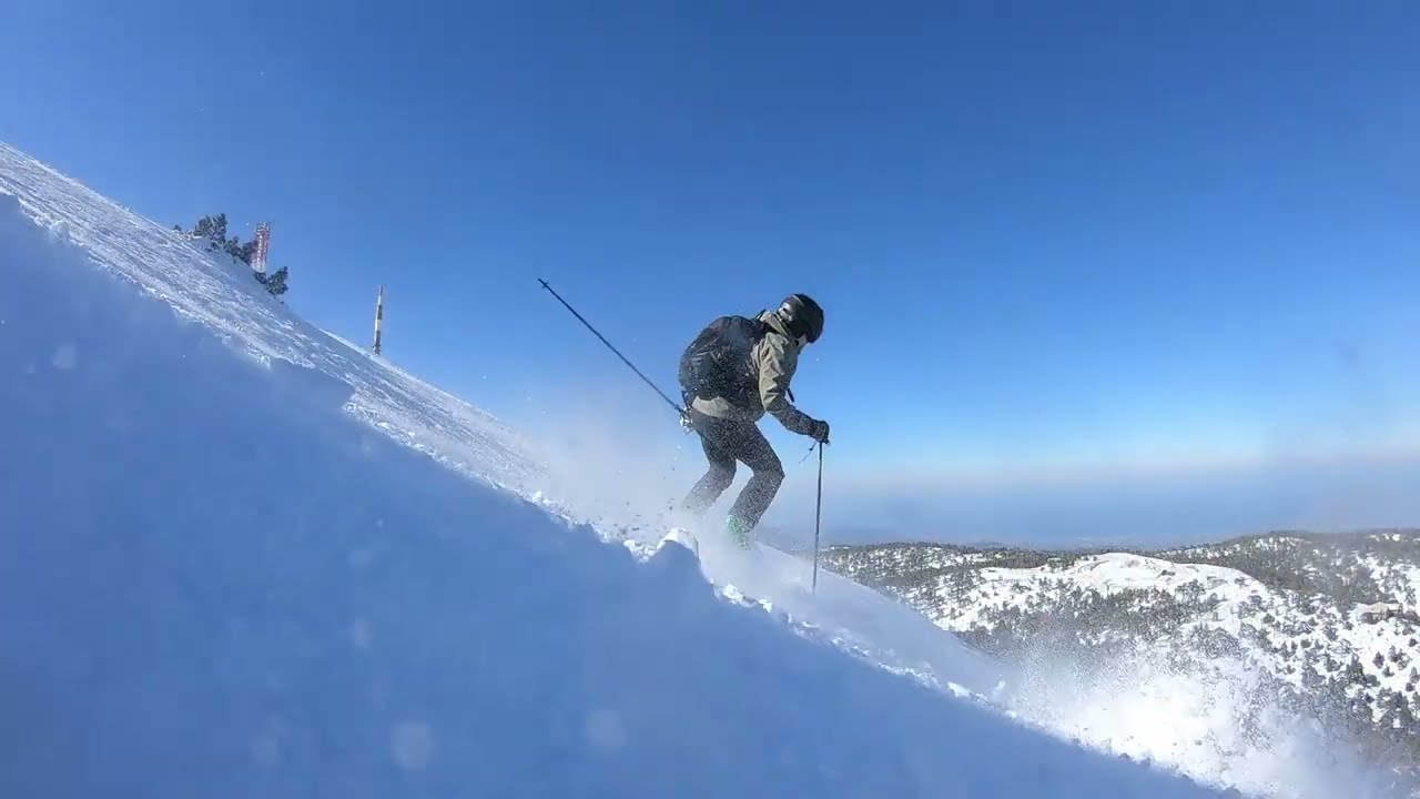 Skiing Mt. Olympus in Cyprus