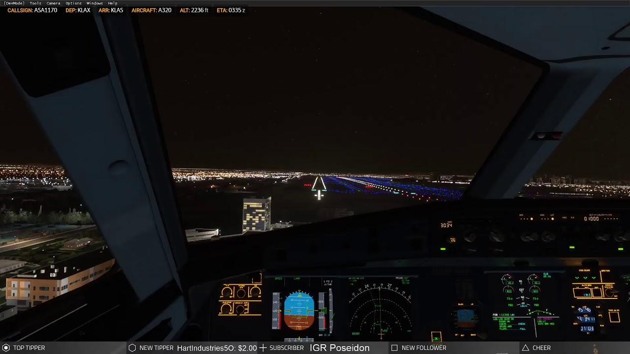 MS2020 | KLAX - KLAS | AS 1170 | A32NX