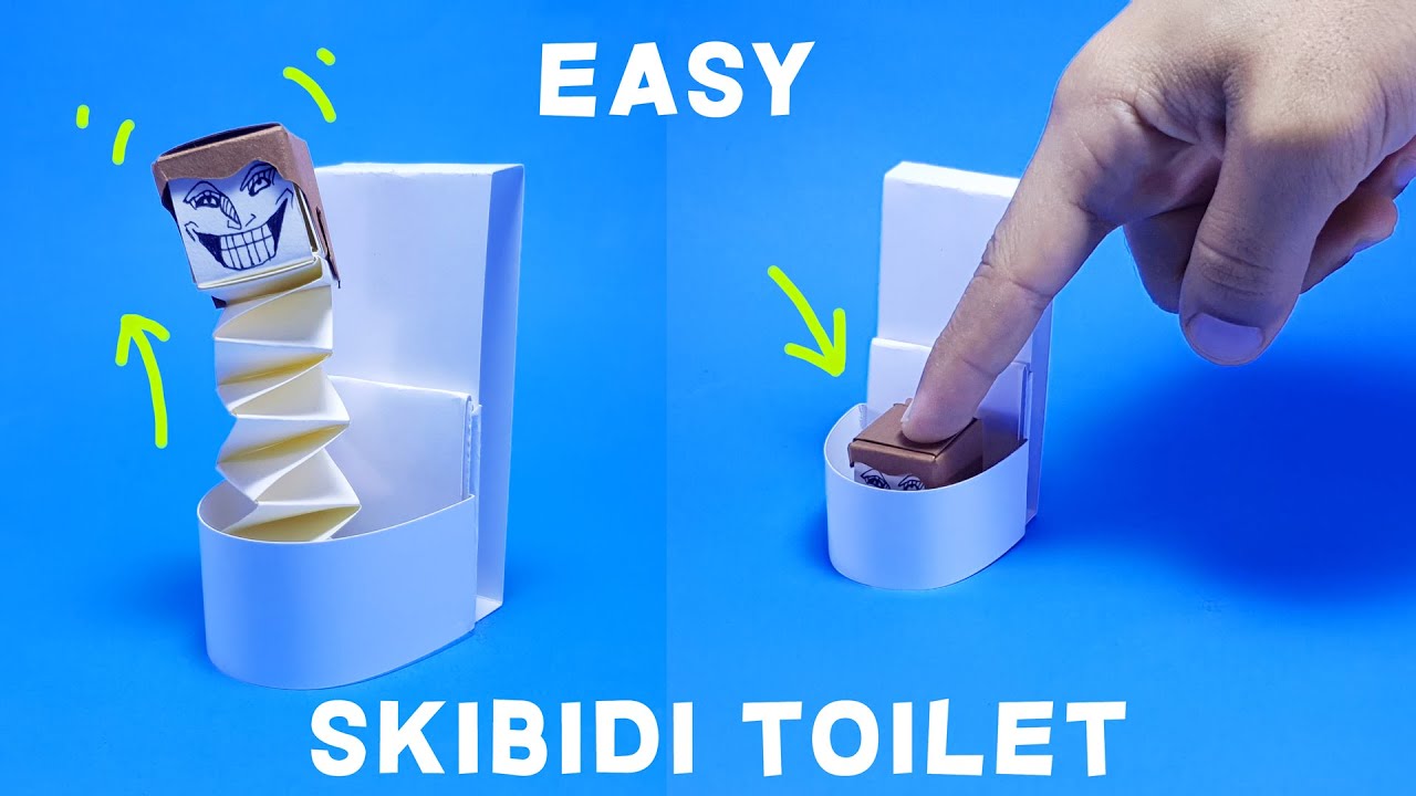 Fun and easy origami Skibidi toilet (No glue craft)