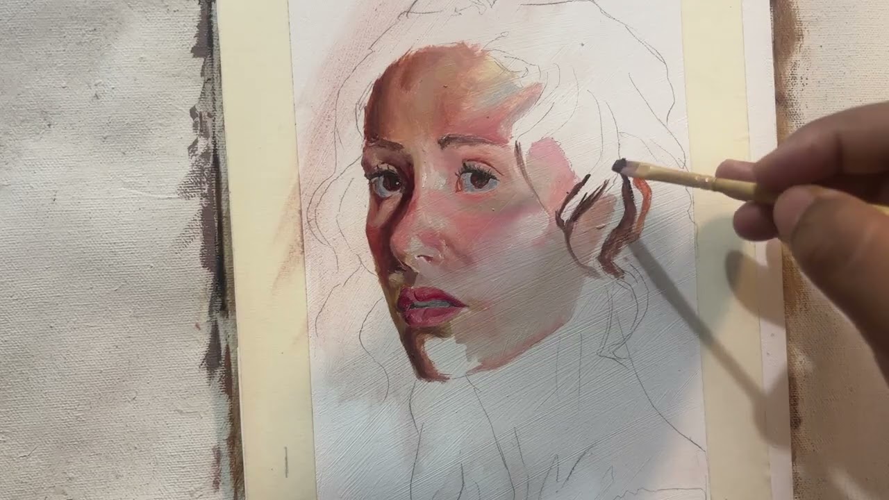 expressive portrait in oil - real time 2