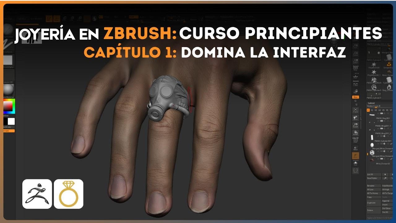 ZBrush para Joyería desde Cero: Interfaz, Zoom, Rotación y Pan (Sin Perderte)