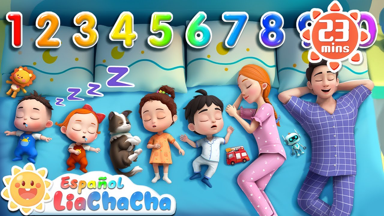 Diez en la Cama | Ten in the Bed 🛏 + Más LiaChaCha en Español - Canciones Infantiles