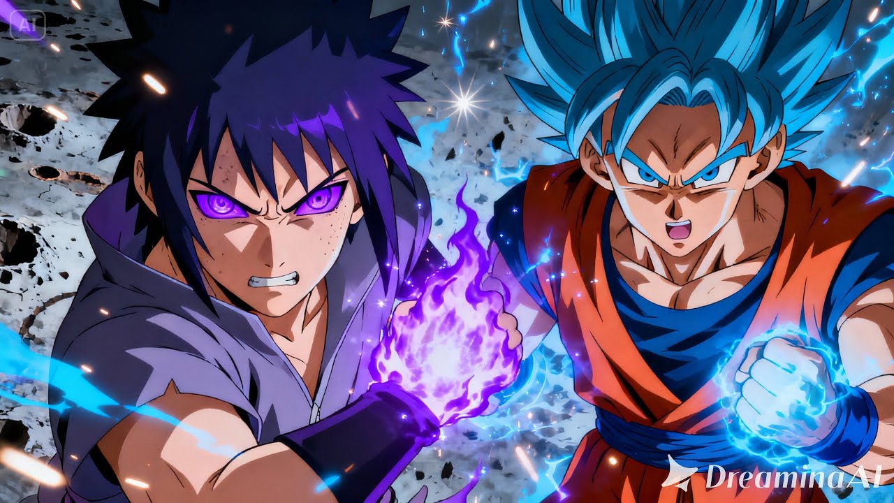 Goku super sayajin blue vs Sasuke Rinnegan quem ser&aacute; que vence ?