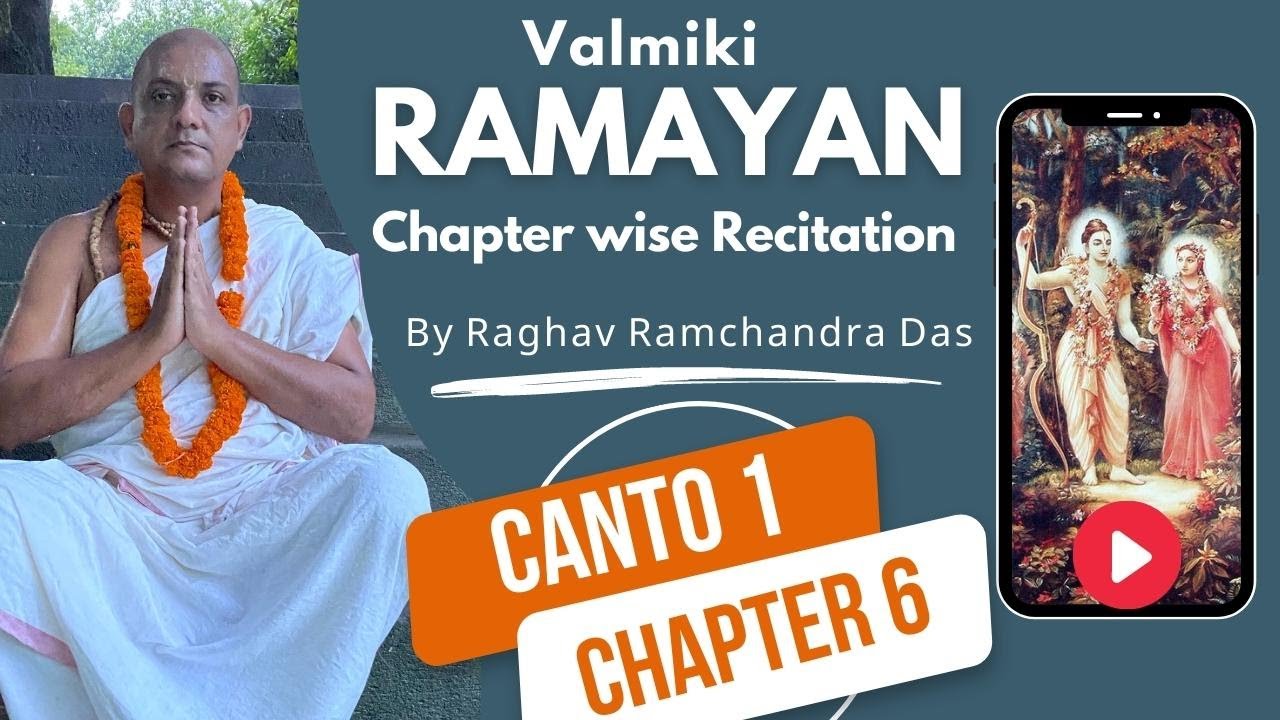 Ramayan (Bal Kandam) Canto 1 Chapter 6. Sanskrit recitation