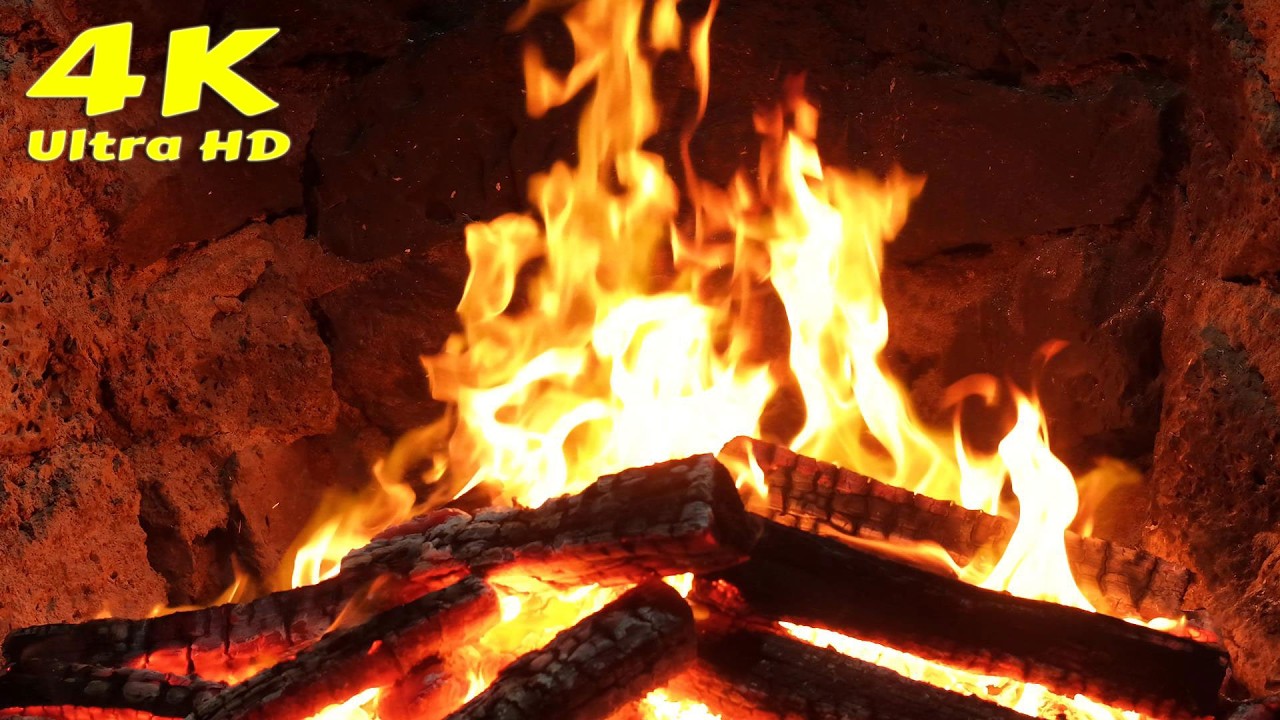 🔥 Peaceful Winter Fireplace Ambience. Relaxation Video With Fireplace Sounds. Winter Cabin Fireplace