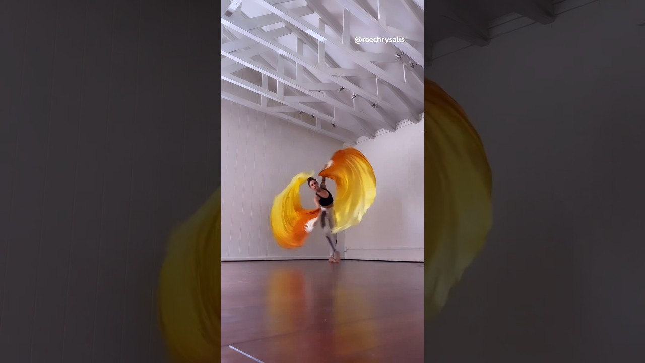 Learn Silk Fan Fusion with @raechrysalis #silkfan #dance