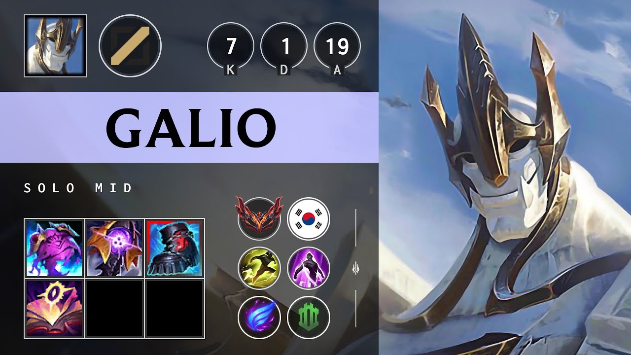 Galio Mid vs Lissandra - KR Grandmaster Patch 25.12