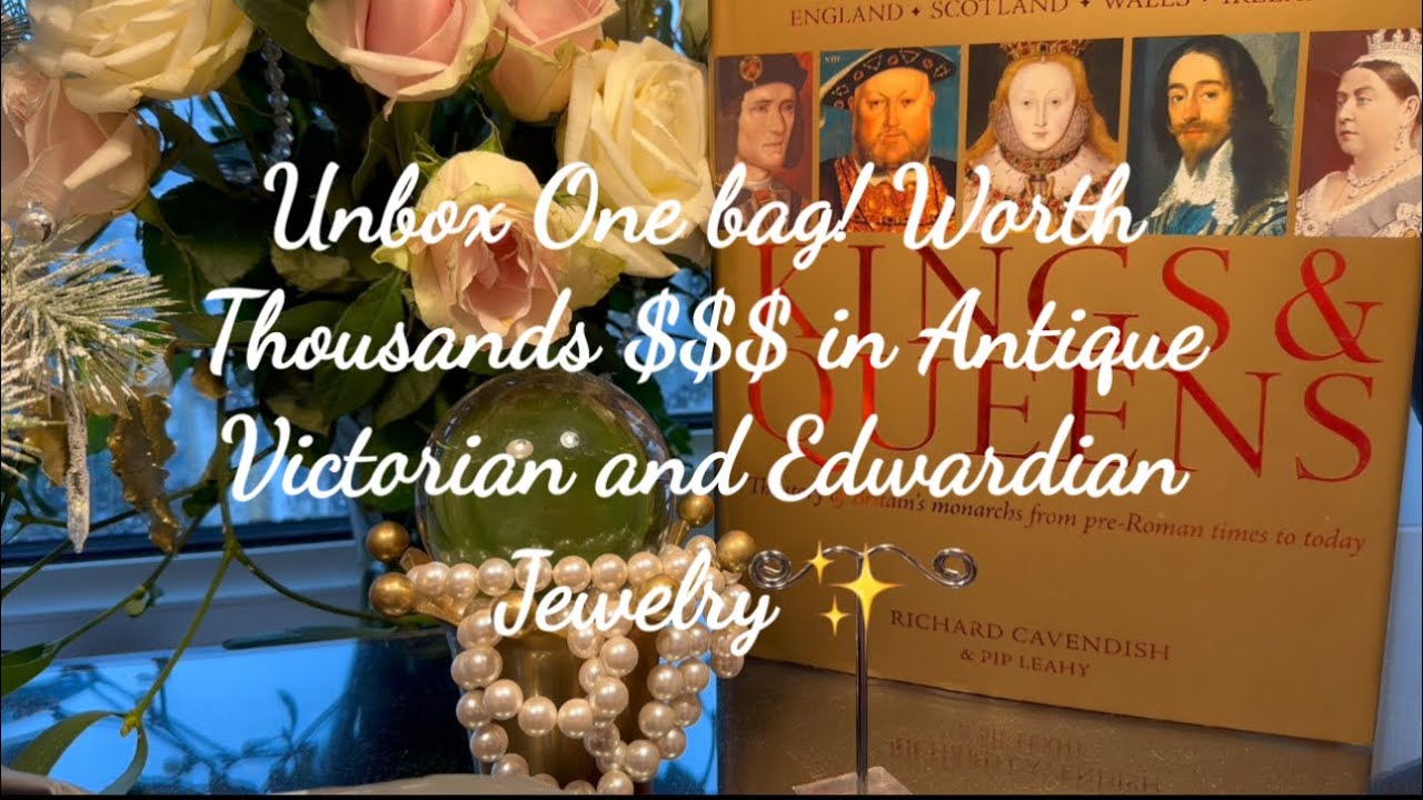 Unbox One Bag! Worth Thousands $$$ of Antique Victorian Edwardian & Art Deco Jewelry ✨ from England