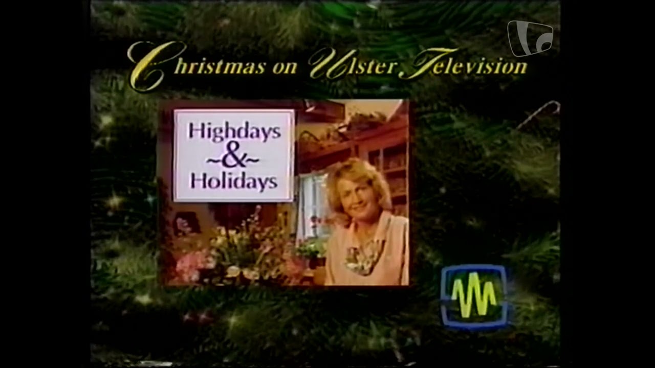 Ulster TV continuity including programme promotion for Green Pages (December 1991) (Keith Burnside)