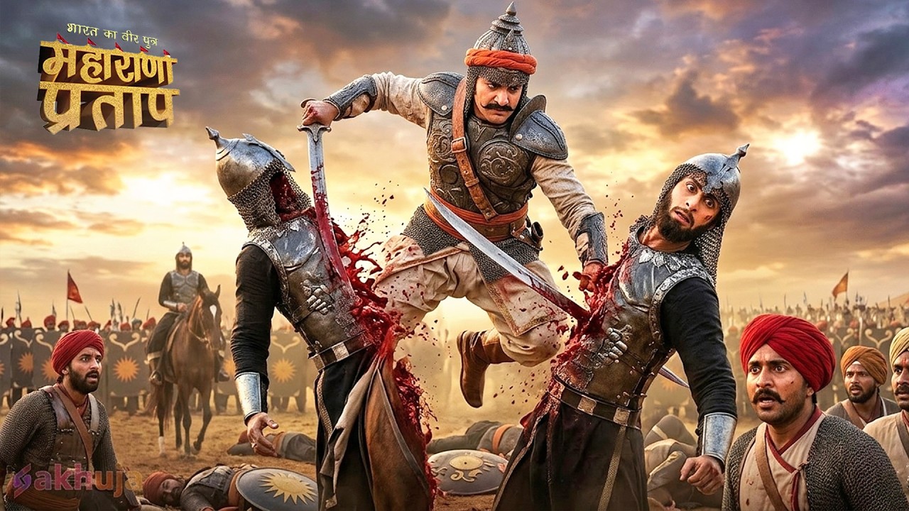 युद्ध में महाराणा प्रताप ने बहलोल खान को घोड़े सहित काट दिया | भारत का वीर पुत्र | Maharana Pratap