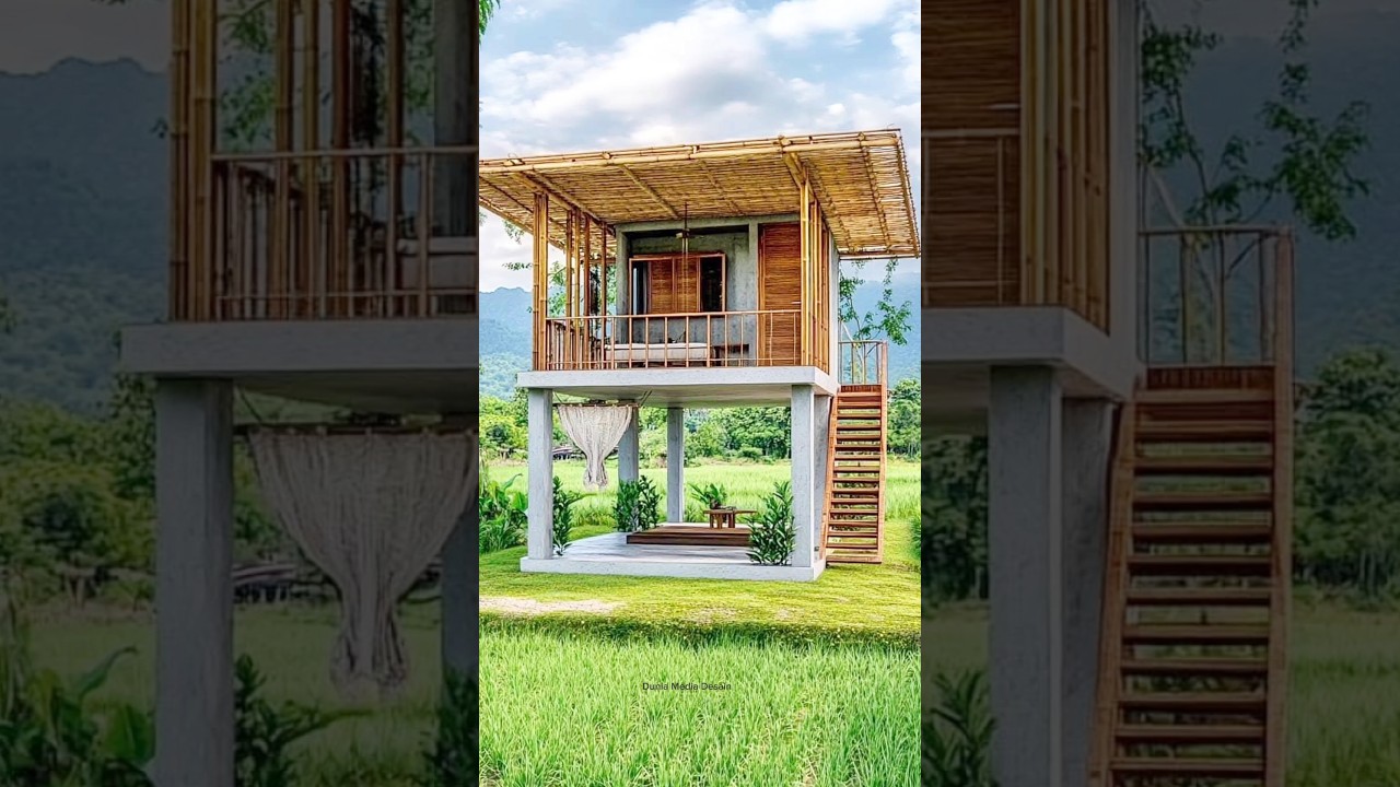 house on stilts for a small family#shorts #short #house