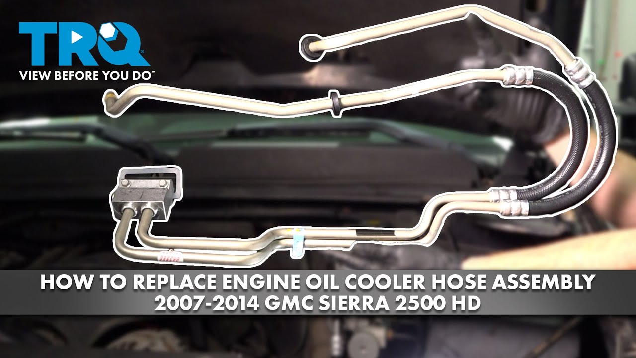 How to Replace Engine Oil Cooler Hose Assembly 2007-2014 GMC Sierra 2500 HD 6.0L V8