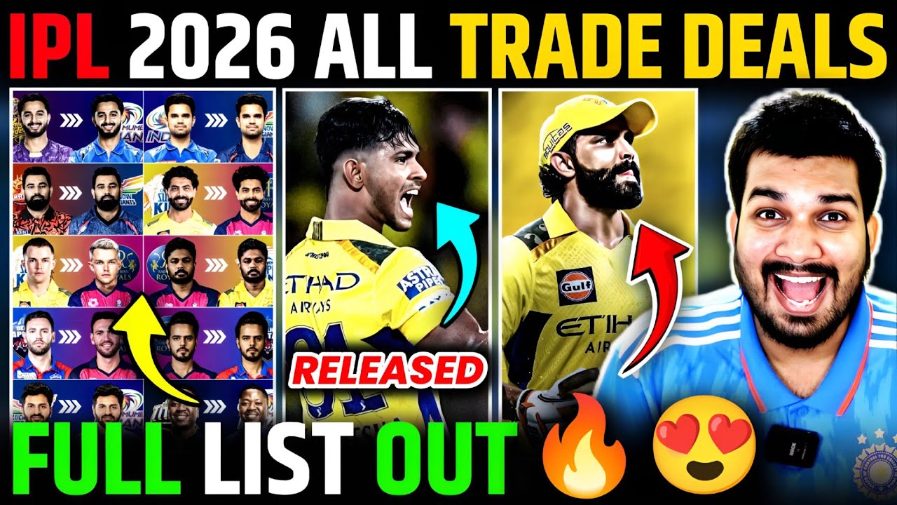 IPL 2026 SHOCKING TRADES FULL LIST😱 | BIG PLAYERS RELEASED BY TEAMS🧐 | BIGGEST DEAL BY CSK. #csk