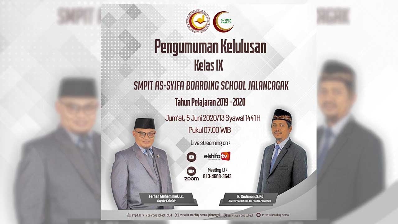 LIVE : Pengumuman Kelulusan SMPIT As-Syifa Boarding School