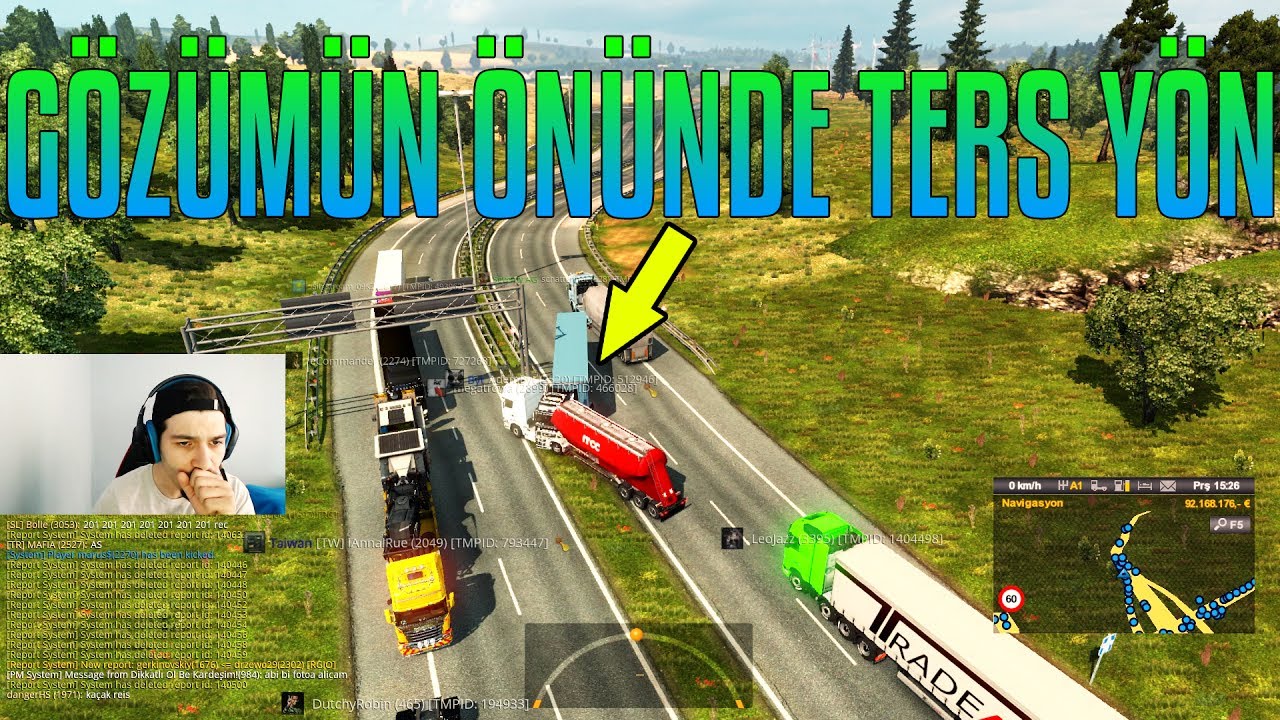 GÖZÜMÜN ÖNÜNDE TERS YÖN HEMDE TÜRK!!! | Adminlik #119 | ETS2MP